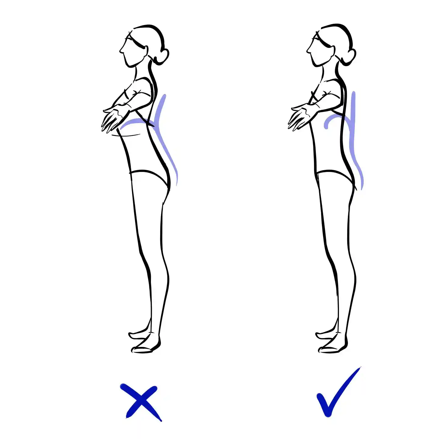 Abstract figure illustrating comfortable everyday body positioning